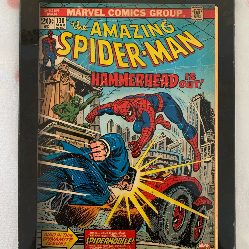 The Amazing Spiderman Graphic Art On Wood